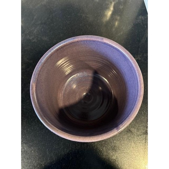 ST. Myers Pottery Planter Utensil Holder Purple Glaze Artisan USA Handmade - Picture 4 of 7